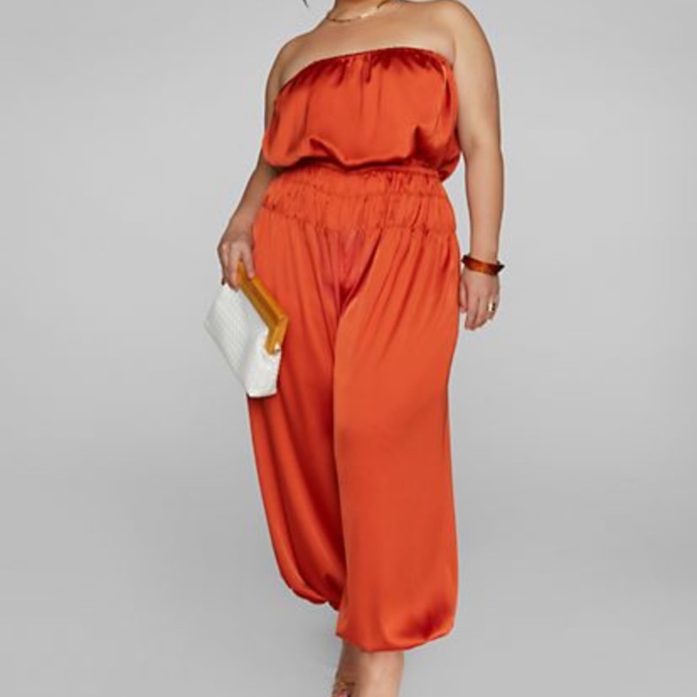 Fashion to Figure Orange Strapless Jumpsuit